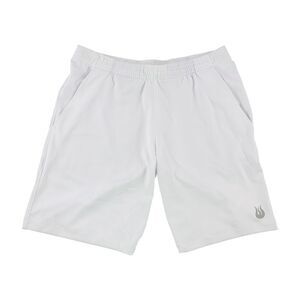 SOLFIRE Mens Legacy Knit Athletic Workout Shorts, White, M, DM